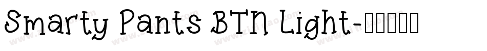 Smarty Pants BTN Light字体转换